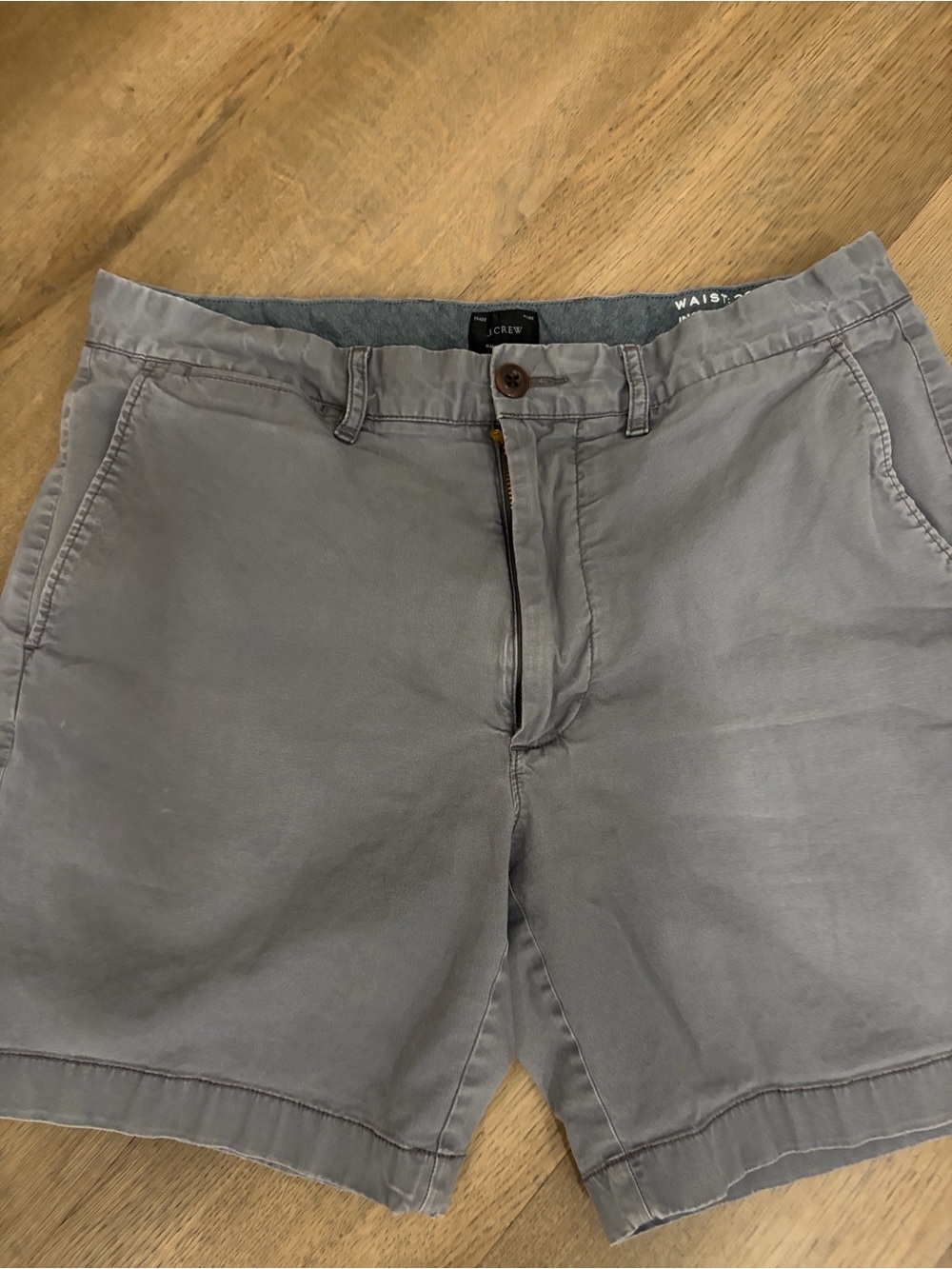 J. Crew Men's Light Gray Flat-Front Chino Shorts